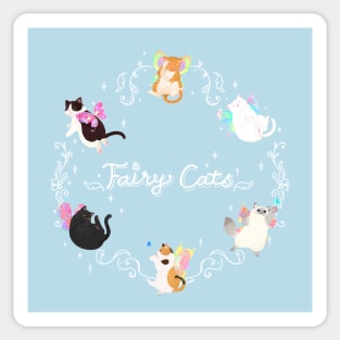 Circle of Fairy Cats Sticker